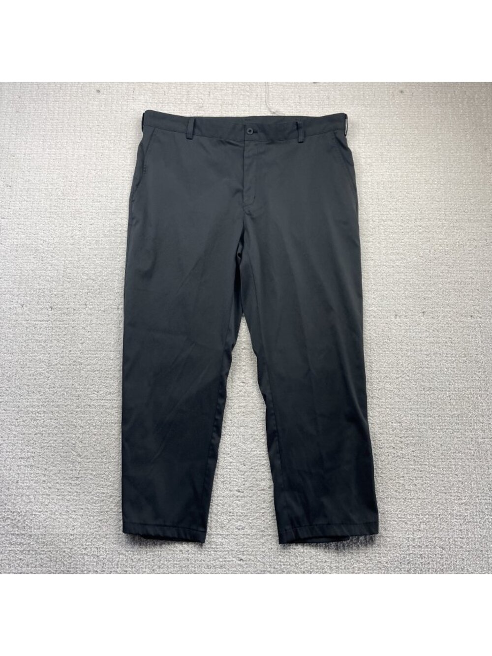 Nike Dri-FIT 38 / XL Black Golf Pants Flat Front Athletic Performance Preppy *